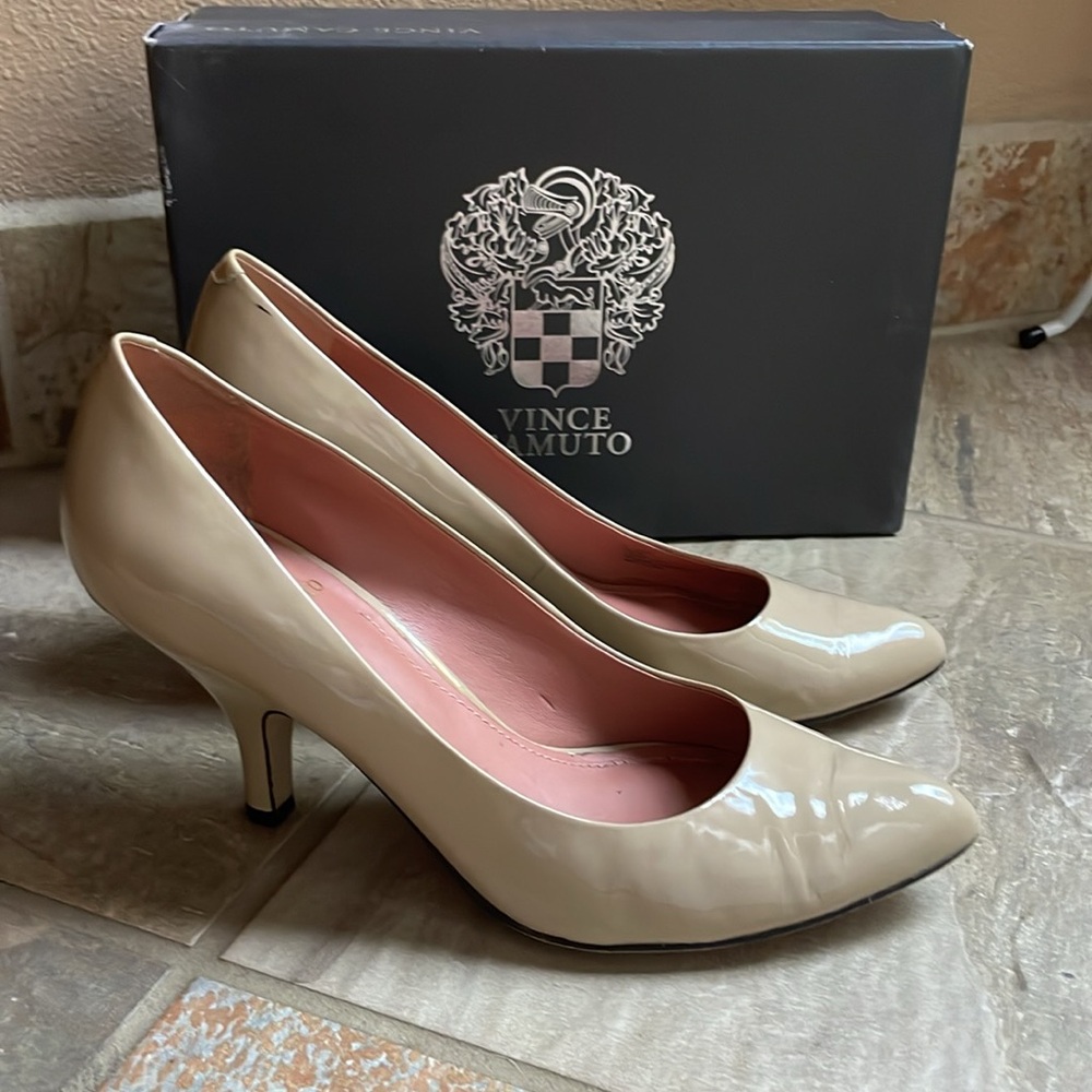 Vince Camuto “Vicky” patent pump